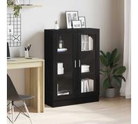 vidaXL Libreria Rovere Nero 82,5x30,5x115 cm in Legno Multistrato, Mobile Porta Libri, Mobile portaoggetti, Mobile espositivo, Porta Libri
