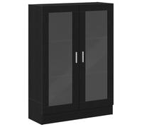 vidaXL Libreria Rovere Nero 82,5x30,5x115 cm in Legno Multistrato, Mobile Porta Libri, Mobile portaoggetti, Mobile espositivo, Porta Libri