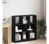 vidaXL Libreria Rovere Nero 97,5x29,5x100 cm in Legno Multistrato