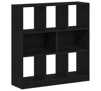 vidaXL Libreria Rovere Nero 97,5x29,5x100 cm in Legno Multistrato