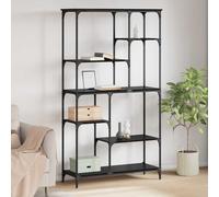 vidaXL Libreria Rovere Nero 99 x 35,5 x 176 cm Legno multistrato