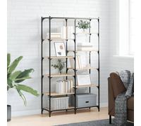 vidaXL Libreria Rovere Sonoma 100x32x170 cm Legno Multistrato e Ferro