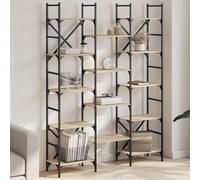 vidaXL Libreria Rovere Sonoma 127,5x28,5x172,5 cm in Legno Multistrato