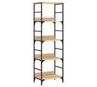 vidaXL Libreria Rovere Sonoma 50x33x153 cm in Legno Multistrato, libreria da soggiorno, libreria autoportante, mobile da ufficio, libreria da salotto