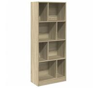 vidaXL Libreria Rovere Sonoma 57x28,5x141 cm in Legno Multistrato, scaffale per Libri, scaffale, scaffale Contenitore, armadietto portaoggetti