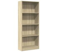 vidaXL Libreria Rovere Sonoma 60x24x143 cm in Legno Multistrato, Mobile Porta Libri, scaffale per Libri, Mobile portaoggetti, Porta Libri
