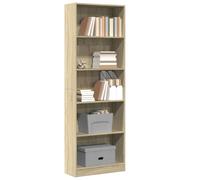 vidaXL Libreria Rovere Sonoma 60x24x176 cm in Legno Multistrato, Mobile Porta Libri, scaffale per Libri, Mobile portaoggetti, Porta Libri