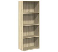 vidaXL Libreria Rovere Sonoma 60x30x152 cm in Legno Multistrato, scaffale per libri, scaffale, scaffale contenitore, armadietto portaoggetti