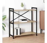 vidaXL Libreria Rovere Sonoma 80 x 30 x 85 cm Legno Multistrato, Mensola Industriale Moderna, unità Robusta, Organizzatore a Strati, per Ufficio e Soggiorno