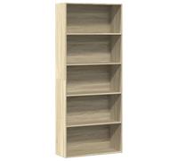 vidaXL Libreria Rovere Sonoma 80x30x189 cm in Legno Multistrato, Mobile Contenitore, scaffale portaoggetti, vetrina, scaffale, scaffalatura