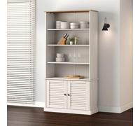 vidaXL Libreria VIGO 85x35x170 cm in Legno Massello di Pino Bianco