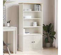 vidaXL Libreria VIGO 85x35x170 cm in Legno Massello di Pino Bianco