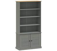 VIDAXL - Libreria Vigo 85x35x170 Cm In Legno Massello Di Pino Grigio