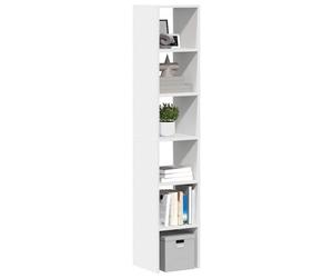 vidaXL Librerie 2 pz Impilabili Bianchi 30x30x80 cm Legno Multistrato