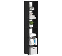 vidaXL Librerie 2 pz Impilabili Rovere Nero 30x30x80 cm in Truciolato
