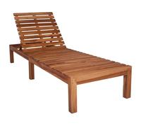 vidaXL Lettino Prendisole in Legno Massello di Teak