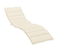 vidaXL Cuscino per lettino in tessuto Oxford Crema 200x70x3 cm