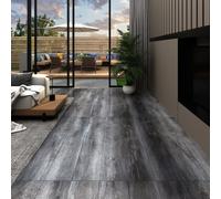 Listoni Autoadesivi in PVC 5,21 mq 2 mm Grigio Lucido