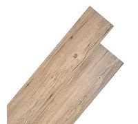 vidaXL Listoni da Pavimentazione in PVC 5,26 m² 2 mm Marrone Rovere Listelli