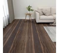 vidaXL Listoni Pavimenti Adesivi 20 pz in PVC 1,86 m² Marrone Scuro