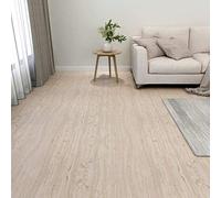 vidaXL Listoni Pavimenti Autoadesivi 55 pz PVC 5,11 m² Marrone Chiaro