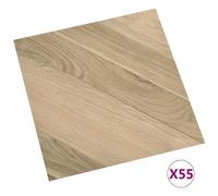 VIDAXL - Listoni Pavimenti Autoadesivi 55 pz PVC 5,11 m Marroni Rigati