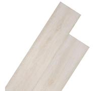 vidaXL Listoni per Pavimentazione in PVC 5,26 m² 2 mm Bianco Rovere Pannelli