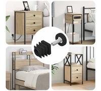 vidaXL Livellatori per Mobili Regolabile 1895 pz Nero PP