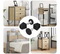 vidaXL Livellatori per Mobili Regolabile 2 pz Nero M6 PP