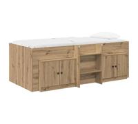 Struttura Letto Loft con Mobile 3 pz Rovere Artigianale