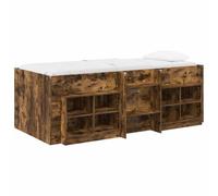 Struttura Letto Loft con Mobile 3 pz Rovere Fumo