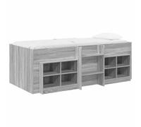 Struttura Letto Loft con Mobile 3 pz Sonoma grigio