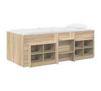 Struttura Letto Loft con Mobile 3 pz Rovere Sonoma