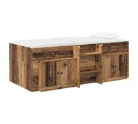 Struttura Letto Loft con Mobile con porta 3 pz Legno antico