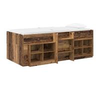 Struttura Letto Loft con Mobile 3 pz Legno antico