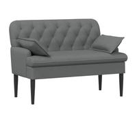 vidaXL Loungebank met knopencomfort Donkergrijs 111 x 68 x 80 cm Stof