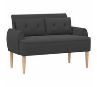 vidaXL Loveseat con bottoni imbottiti Grigio Scuro 117 x 67 x 77 cm,