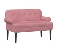 vidaXL Loveseat con bottoni imbottiti Rosa 120 x 66 x 78 cm,