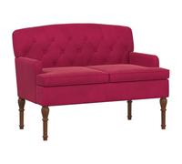 vidaXL Loungebank met knopencomfort Wijnrood 111 x 65 x 79 cm Fluweel