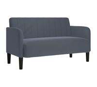 vidaXL Divanetto 2 posti 109 cm in velluto grigio scuro imbottito