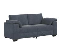 vidaXL Divano Divanetto Grigio Scuro 140 cm in Velluto, divanetto, divano, divano, divano a 2 posti, divano, divano a incandato, divano imbottito