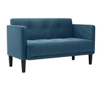 vidaXL Divano 2 posti Divanetto 111 cm in velluto Blu