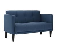 vidaXL Divano Divanetto Blu 111 cm in Tessuto, divanetto, Divano, Divano, Divano a 2 posti, Divano, Divano a incandalco, Divano Imbottito, Salotto
