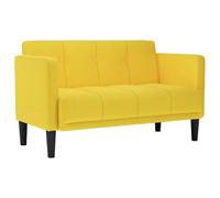 vidaXL Loveseat Bank geel 111 cm stof