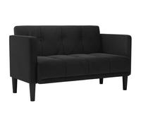 vidaXL Divano Divanetto Nero 111 cm in Velluto, divanetto, Divano, Divano, Divano a 2 posti, Divano, Divano divanetto, Divano Imbottito