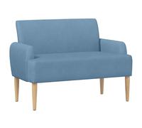 vidaXL Loveseat con bottoni imbottiti Blu 116 x 67 x 81 cm