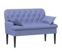 vidaXL Loveseat con bottoni imbottiti Blu jeans 111 x 68 x 80 cm