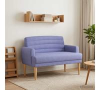 vidaXL Loveseat con bottoni imbottiti Blu jeans 116 x 67 x 80 cm