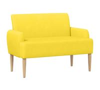 vidaXL Loveseat con bottoni imbottiti Giallo Chiaro 116 x 67 x 81 cm