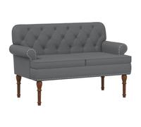 vidaXL Loveseat con bottoni imbottiti Grigio 120 x 65 x 77 cm,